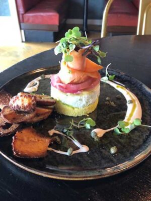 Smoked Salmon Tower Fine Dining